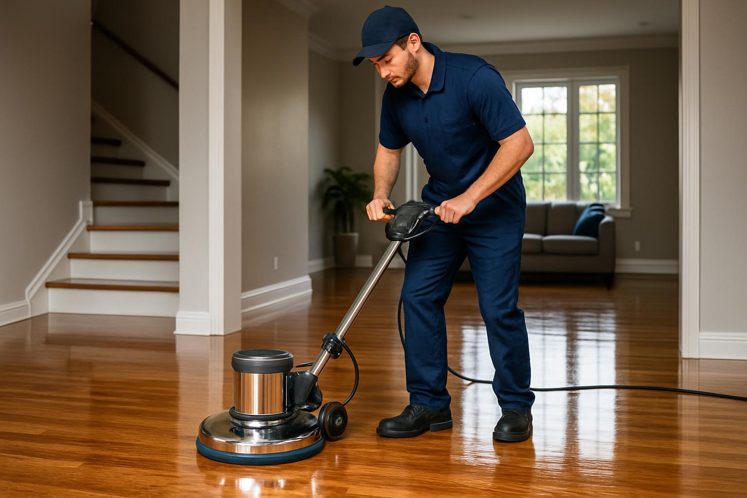 Professional hardwood floor cleaning service