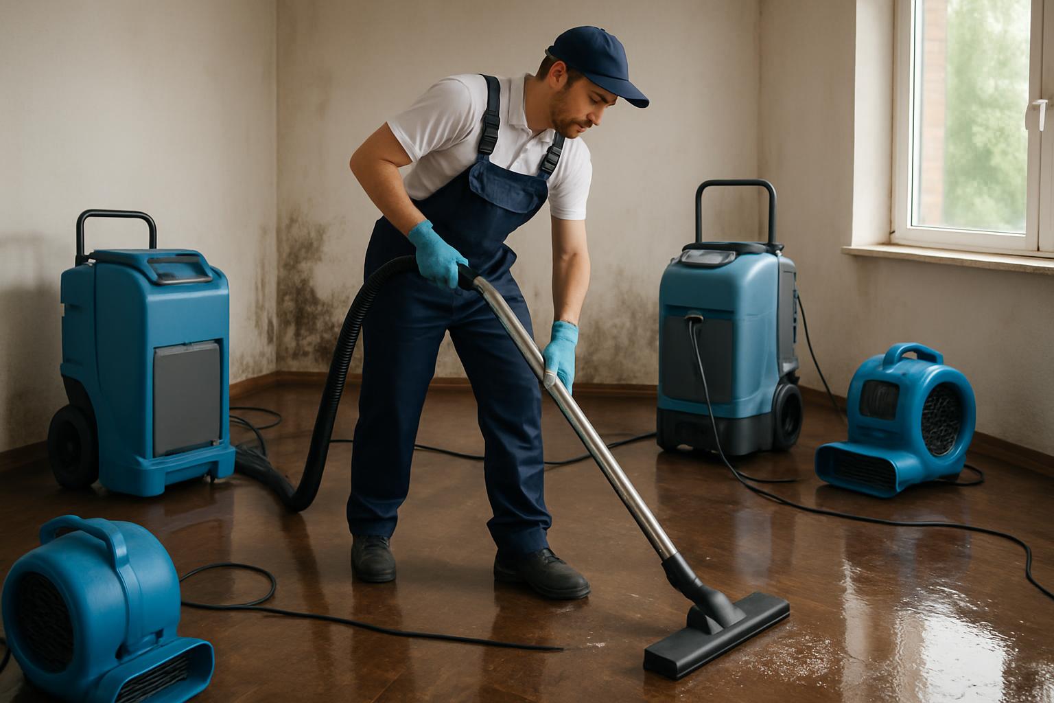 Professional water damage restoration service
